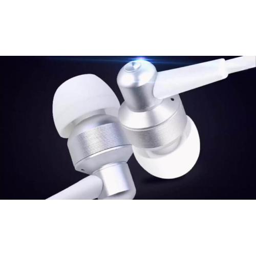 Metallvolymkontroll in-ear musik sportörlurar headset