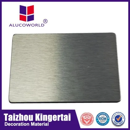 Alucoworld golden/silver brush finished exterior wall cladding boards