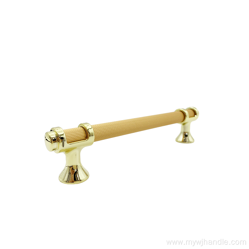 European high-end light luxury door handle yellow