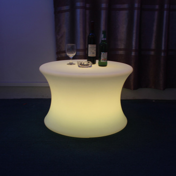 Modern Plastic Material Led Round Center Table