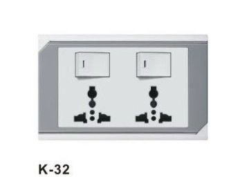 Middle East Type 10a 250v Multi Purpose Universal Used Switched Electrical Wall Socket