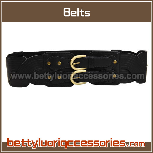 Ladies Black PU Belt