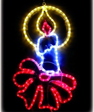 LED Christmas Candle Rope Light Decorations