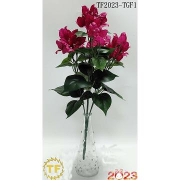 17"bougainvillea x 7 branch x 42 leaves x 33 flower bush