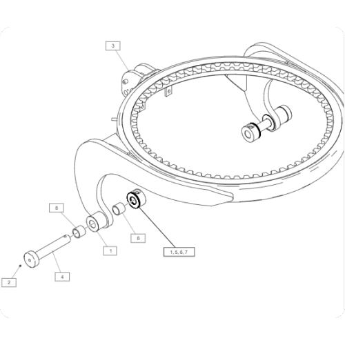 Grade-all 14M-3 turntable assembly 420-4791/420479
