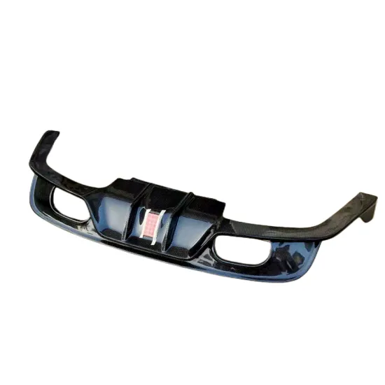 Carbon Fiber Rear Lip Spoiler Diffuser and LED Light Bumper Body Kit for Jaguar XE/XEL (2015-2018)