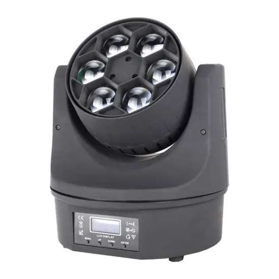Stage DJ Disco Bar Party 6x15w RGBW 4in1 LED Mini Beam Moving Head Light