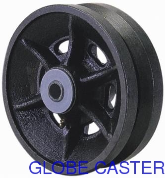 V-groove Cast Iron Caster Wheel,  Various Sizes Available,MOQ:100PCS