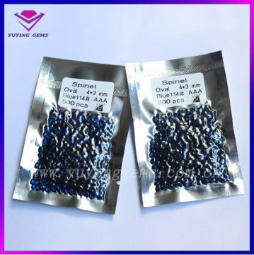 114# Blue Spinel Price List Oval 4*3mm Machine Cut Jewelry Stone