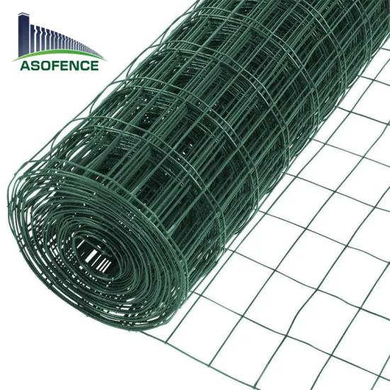 Green PVC Coated 6 Gauge 4x4 Welded Wire Mesh Fence