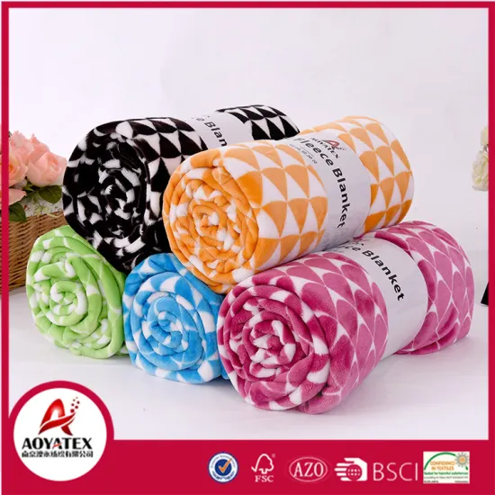100 polyester microfiber knitted super soft flannel fleece new design blanket fabric