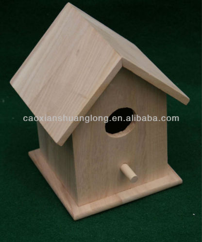 nuevo diseño sin terminar casa de madera ambiental del pájaro al por mayor