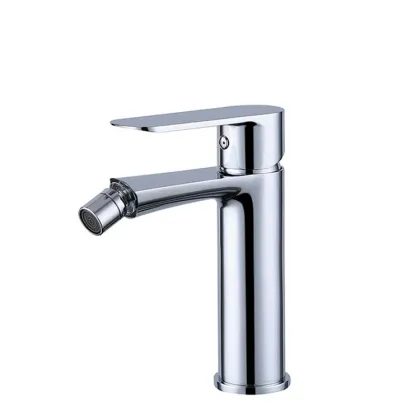 Deck Mounted Bidet Faucets with Contemporary Brass Finish