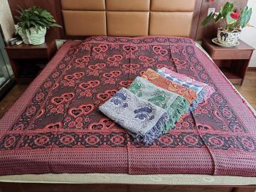 wholesaler 2colorway cotton thread bedsheet in 180*220cm