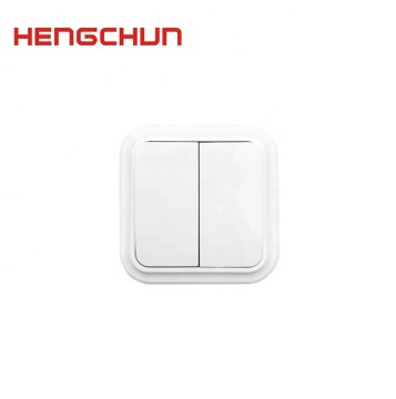2 Gang 1 Way Surface Switch D-02 - WenZhou Factory Price 2019
