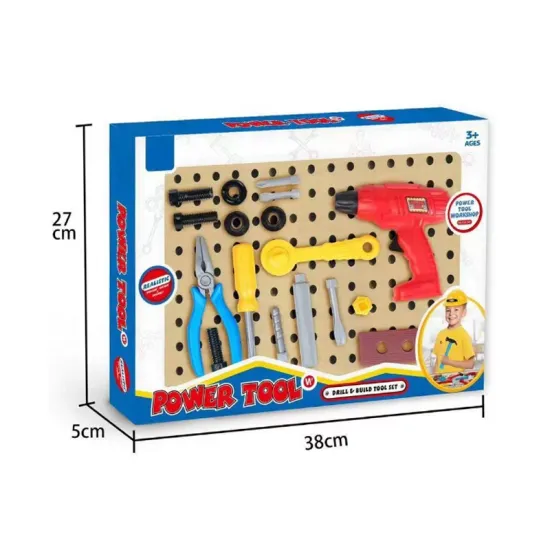 18 Pcs Fix Tools Repair Tool Box Toys Plastic DIY Toy Set for Children