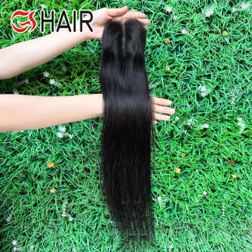 GS Vietnamese Unprocessed Virgin Hair Straight Bundles with 2x6 Inches Lace Closure