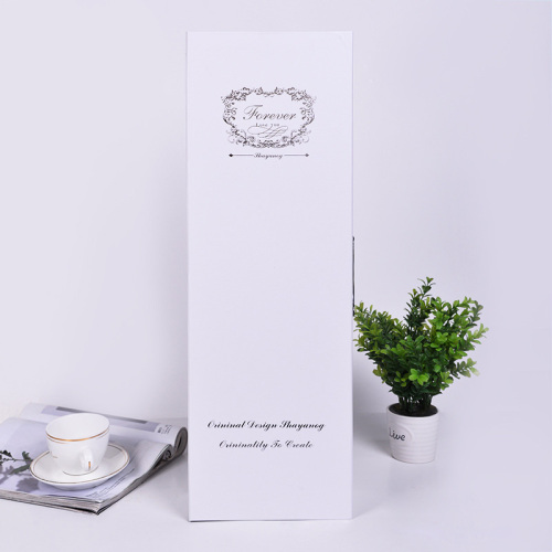 Luxury Rectangular White Gift Box with Metal Handle