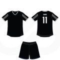 Jersi Bola Sepak murah Set Black Green Soccer Jersey