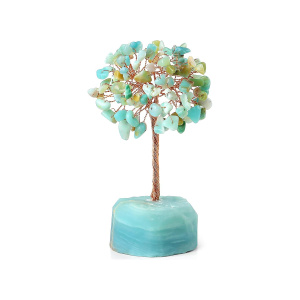 Raw Amazonalite Tree Life Base Copper Wire Spiritual Meditation Energy Room Office Desk Decor Gifts