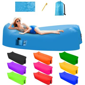 Divano gonfiabile all'aperto versatile: un letto di inflazione rapida, letto da spiaggia e lettino da campeggio ideale per l'escursionismo
