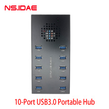 Hub USB3.0 portátil de 10 portas