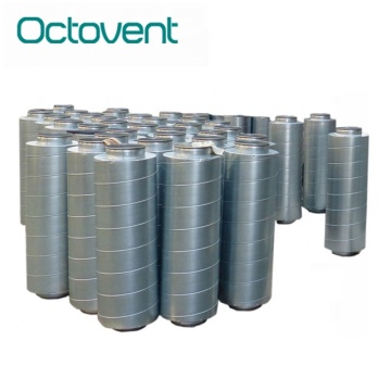 Round Duct Muffler Silencer with Gasket for HVAC Systems: Ventilation Part