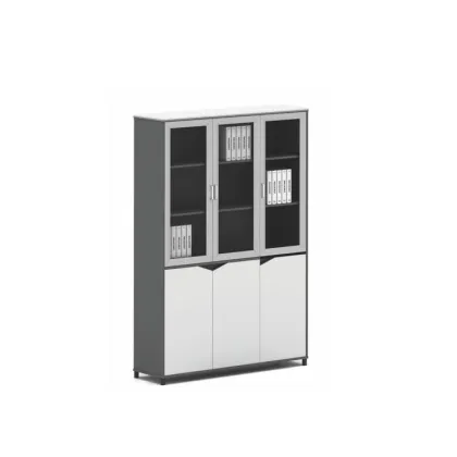 New Design Modern Aluminum Door With Drawer File Cabinet Storage Wall Cabinet Bookcase With Door