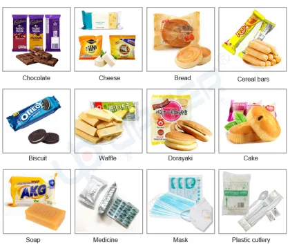 Cereal Grain Breakfast Granola Snack Bars Horizontal Flow Packing Machine