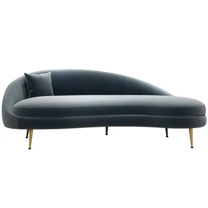 Imperial Concubine Chair: Simple Luxurious Fabric Lounge Sofa for Small Spaces