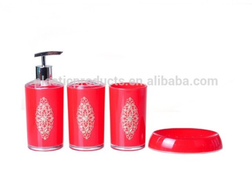 Red Porcelain Bathroom set Best Christmas Bathroom Sets