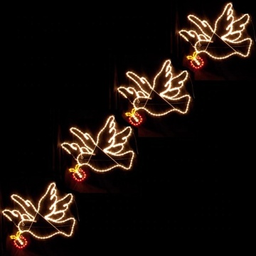 LED Peach Dove Christmas Lights