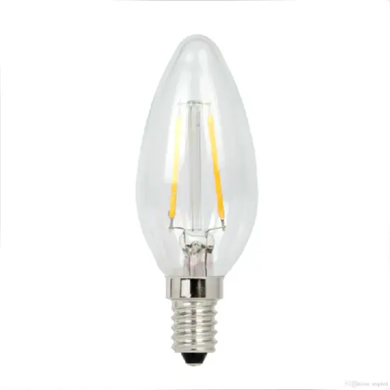Candle Shape E14 E12 C35 Filament LED Bulb 220V/110V Antiquated Clear LED Bulb