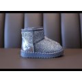 bottes en cuir de paillettes pour enfants