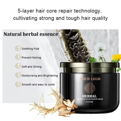 Factory Herbal Treatment Mask with Biotin Argan Oil for Dry Damaged Curly Hair