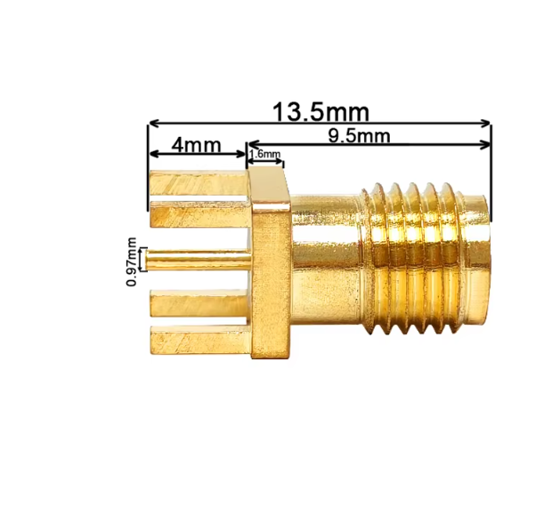 SMA-KE Female Pcb Coaxial RF Connector 5