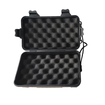 Black Hard Plastic Tool Case for Hunting Flashlight - 21x12x7cm Multifunctional T3 Case with 4 Keys