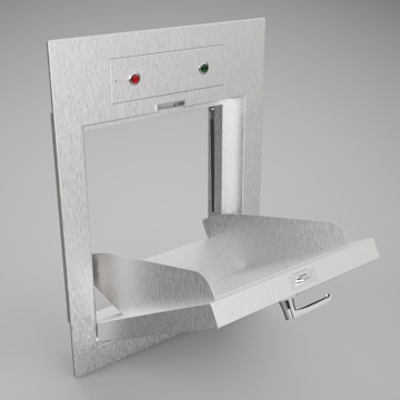 Stainless Steel Intake Door for Garbage Chutes with UL Fire-Rated Protection and Customizable Features and Sizes