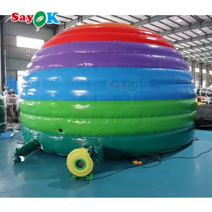 SAYOK Commercial Inflatable Audio Music Air Balloons Bounce House Bouncer Castle Combo