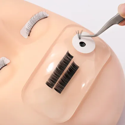 Wholesale Pink and White Reusable Silicone Eyelash Stand and Tool Holder