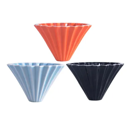 Elegant Flower Shape Ceramic Coffee Dripper Pour Over Coffee Maker