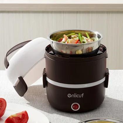 Portable 1.5L Electric Heating Lunch Box & Rice Cooker