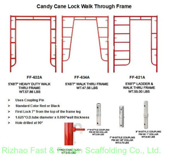 5'*6'7''w-Style Heavy Duty Walk Thru Frames (FF-632A)