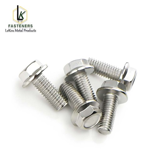 Винты с шестигранной головкой и зубчатым фланцем из нержавеющей стали