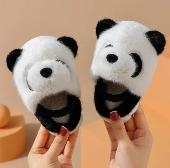 Cute Cartoon Bear Baby Slippers: Warm and Cozy Winter Shoes for Kids
