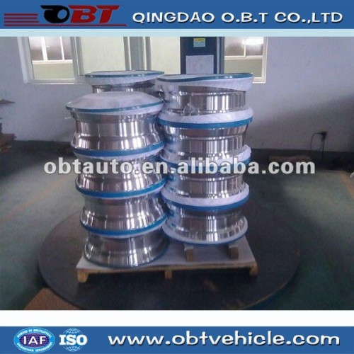 Forging double polished aluminum chrome rims for trucks