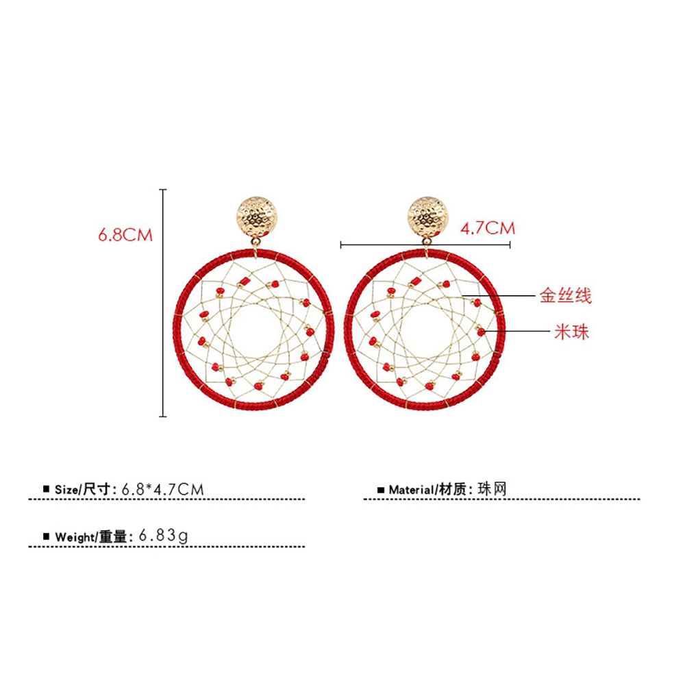 Boucles d&#39;oreilles de lustre en verre perlé en verre bohème