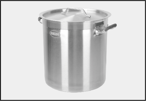 Stainless steel composite pot with lid