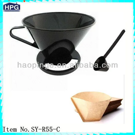 manual pour-over style coffee brewing