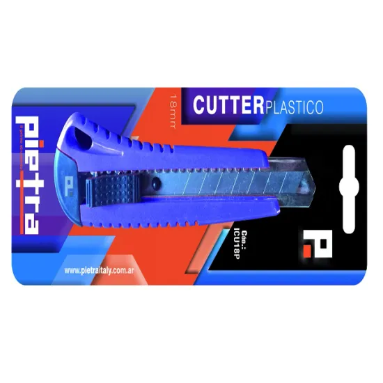 Twist Lock Plastic 18mm Blade Retractable Sliding Card Utility Snap Off Knife - 10 Pack